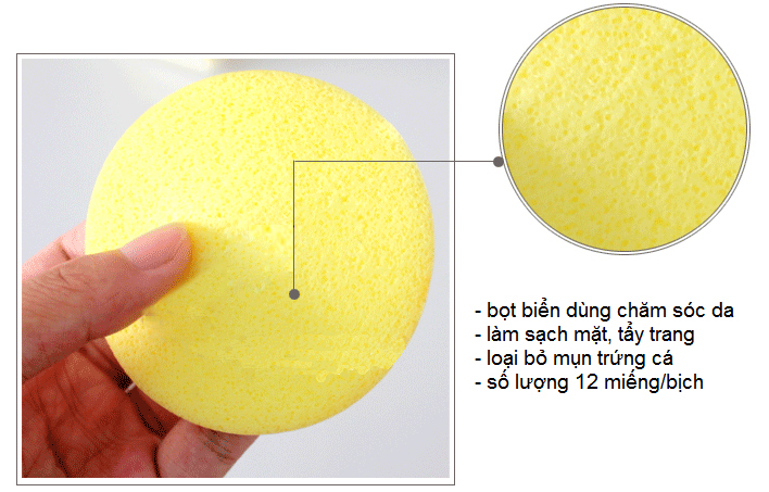 miếng xốp lau mỹ phẩm